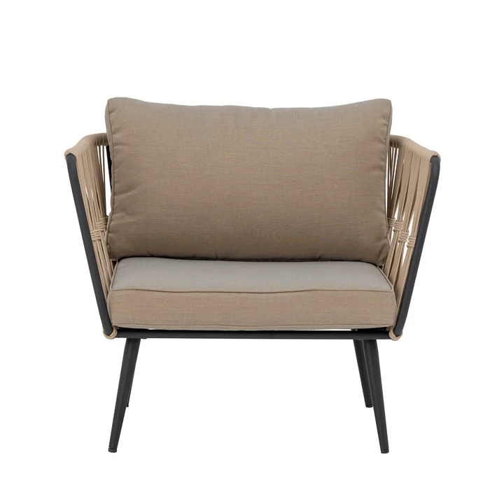 Bloomingville - Pavone Outdoor Lounge Sessel, schwarz