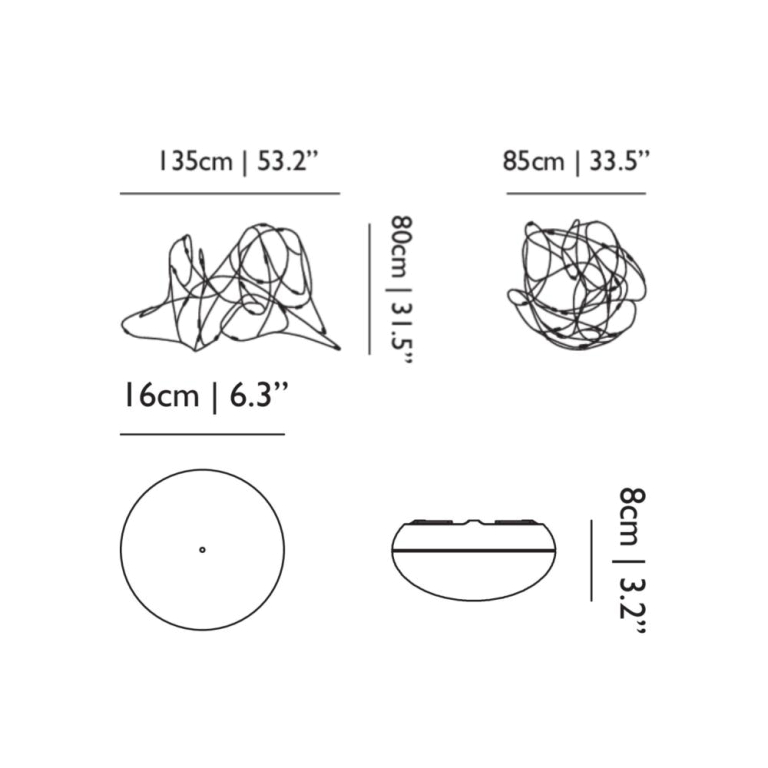 Moooi Flock of Light 21 hanglamp LED 135x85 brons