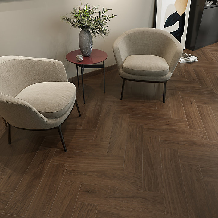 Plinthe Wychwood effet bois 60 x 7.5 cm marron GoodHome