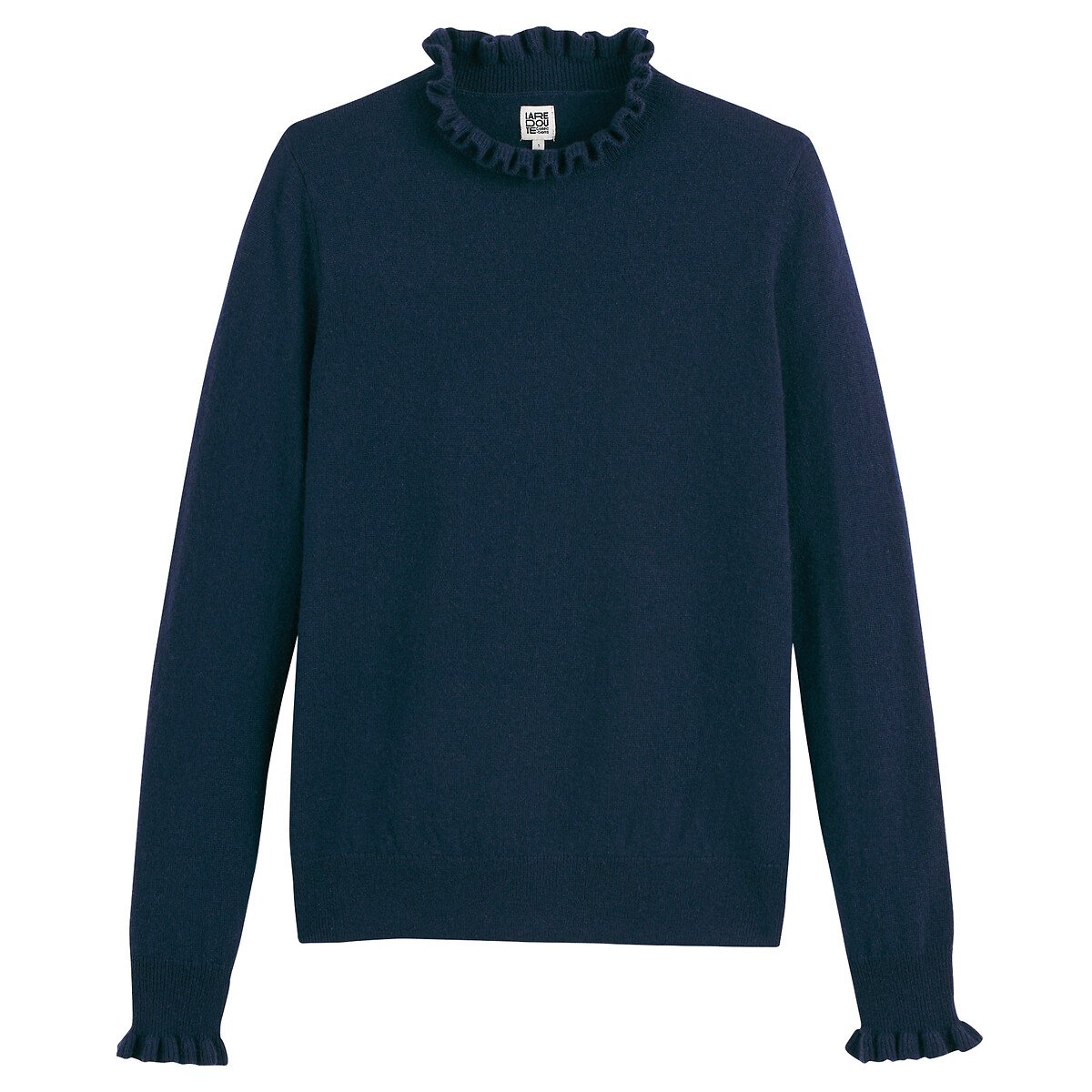 COLEÇÕES LA REDOUTE<br>Suéter com gola alta, lã reciclada e cashmere