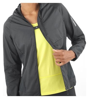 Veste coupe-vent Salomon Bonatti Cross Wind Noir Femme
