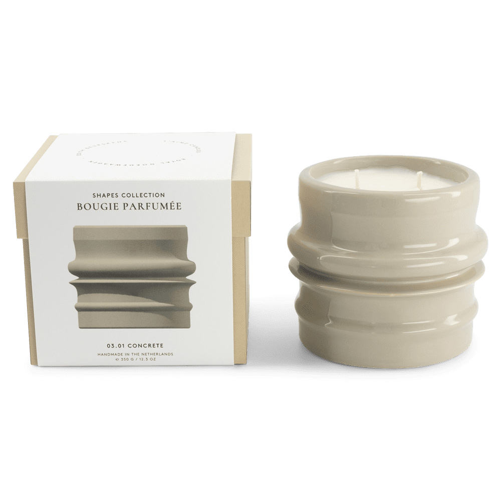 Kaars Shape 03.01 Candle & Happy lid Concrete Shape 03.01 Candle & Happy lid Concrete - Bois de Saffron