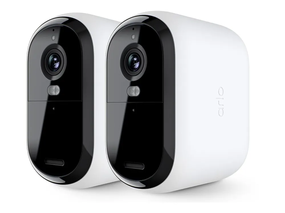 Arlo Essential XL - 2nd Generation - netværksovervågningskamera - indendørs, udendørs - vejrfast - farve (Dag/nat) - 4 MP - 2560 x 1440 - audio - trådløs - WiFi (pakke med 2)