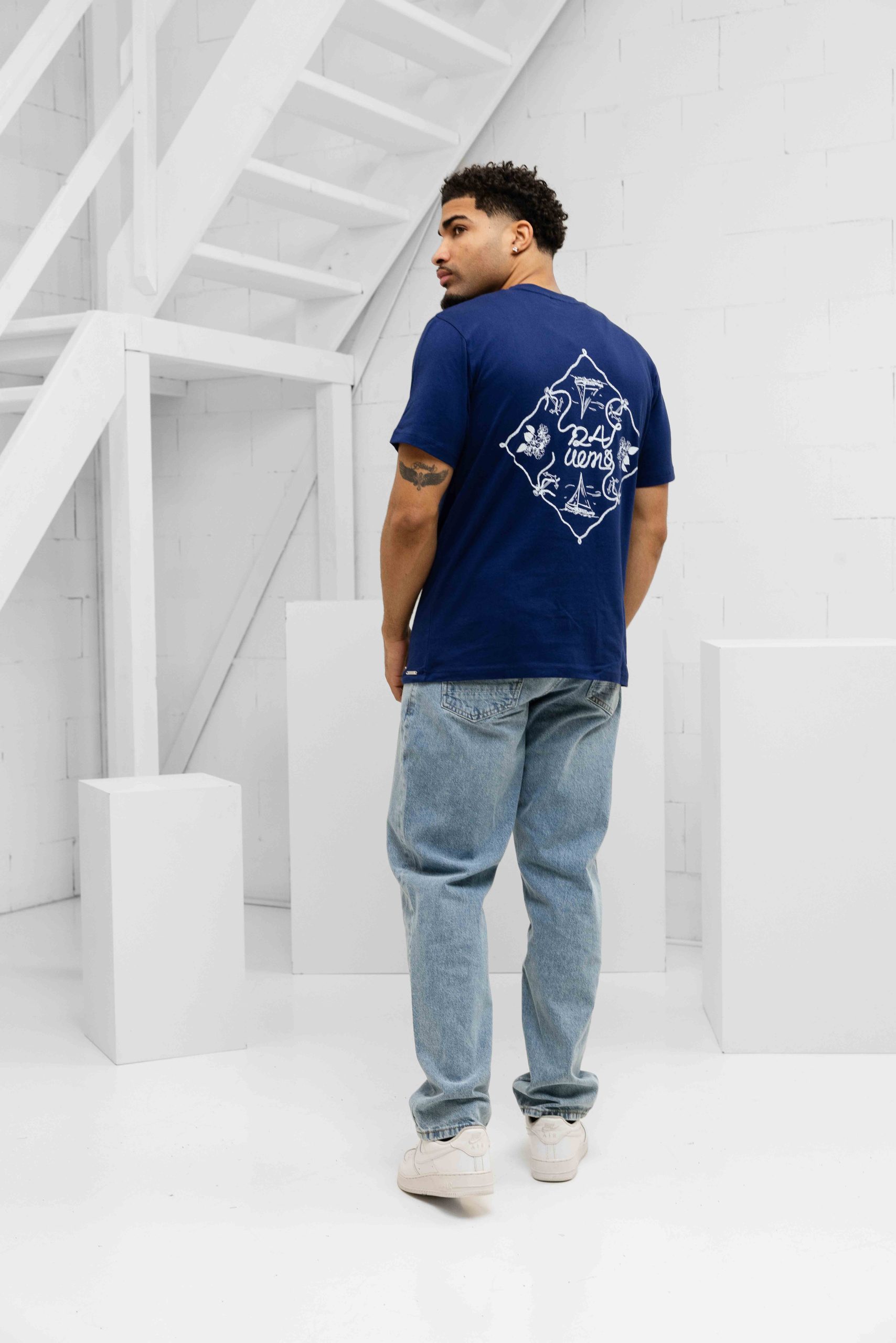 24 Uomo Riviera T-Shirt Heren Blauw