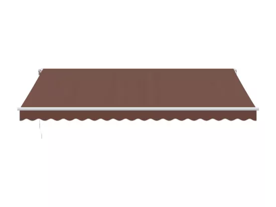 Auvent rétractable automatique avec LED marron 450x350 cm