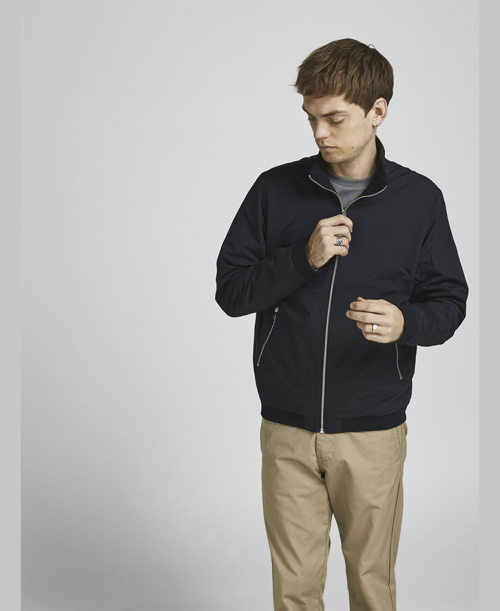 Jack & Jones JJERUSH HARRINGTON BOMBER NOOS Sort