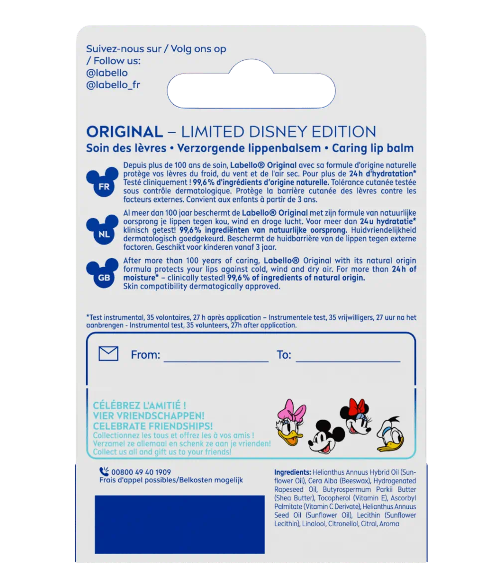 STICK LÈVRES ORIGINAL ÉDITION LIMITÉE DISNEY MICKEY