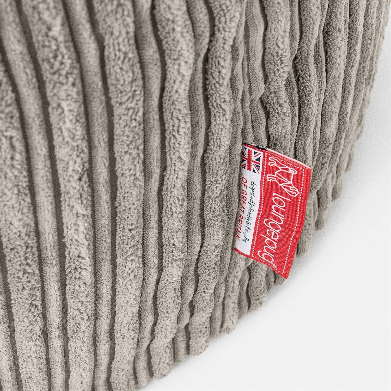 Lounge Pug, Gaming Sitzsack Sessel, Cord Nerzfarben