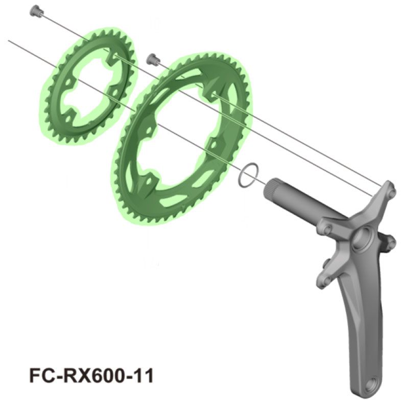 Shimano GRX FC-RX600 2x10/11-fach Kettenblatt kaufen | Bike-Discount