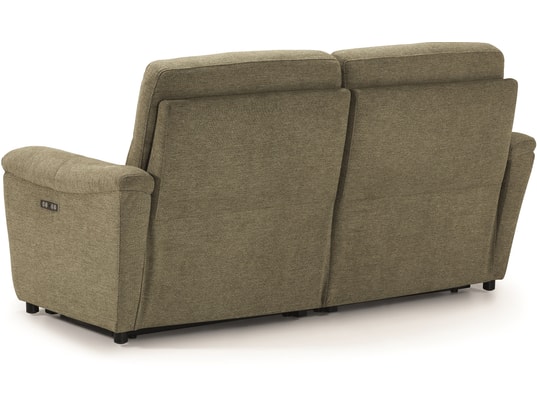 CONCEPT1 - Canapé tissu Barbados vert 3 places électrique + Fauteul élect