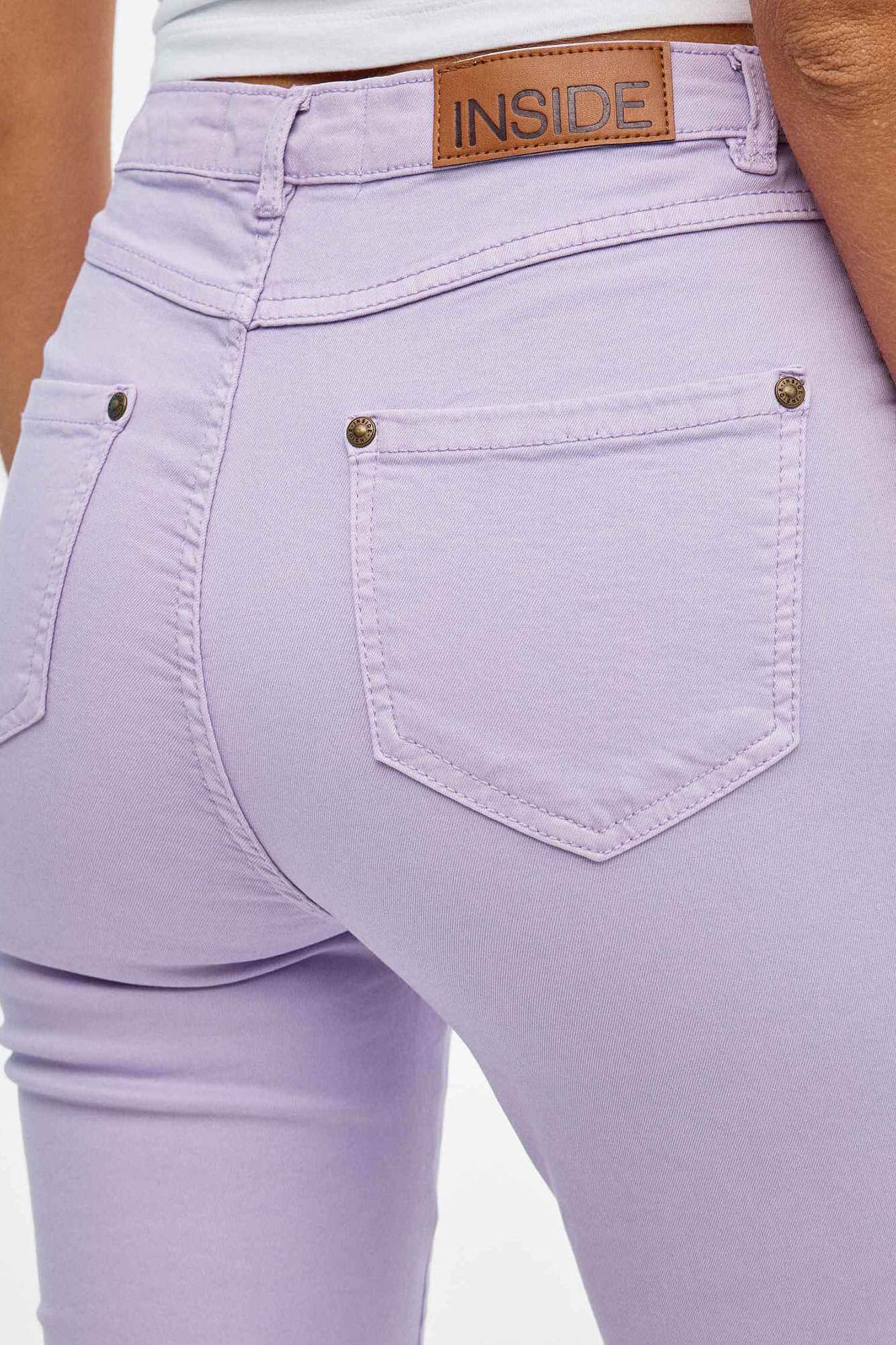 Calças Skinny de Cintura Alta
