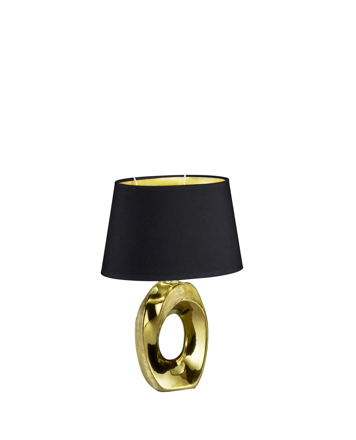 Tischleuchte - goldfarben-schwarz - 33 cm hoch