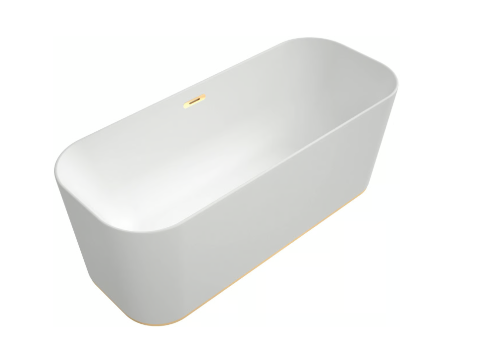 Villeroy & Boch FInion vrijstaand ligbad 170x70cm wit mat met design ring en badvulcombinatie