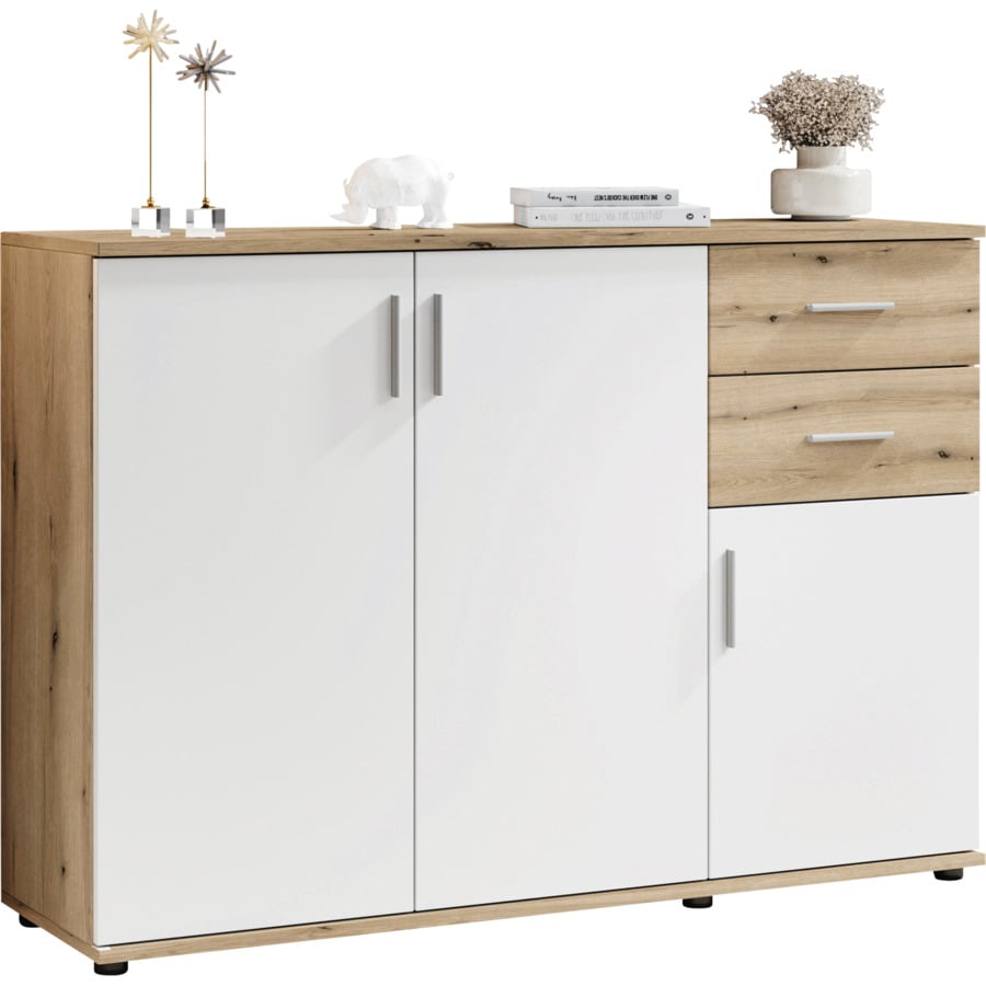 Schuhkommode Mailand Dekor anthrazit 90 x 120 x 34 cm