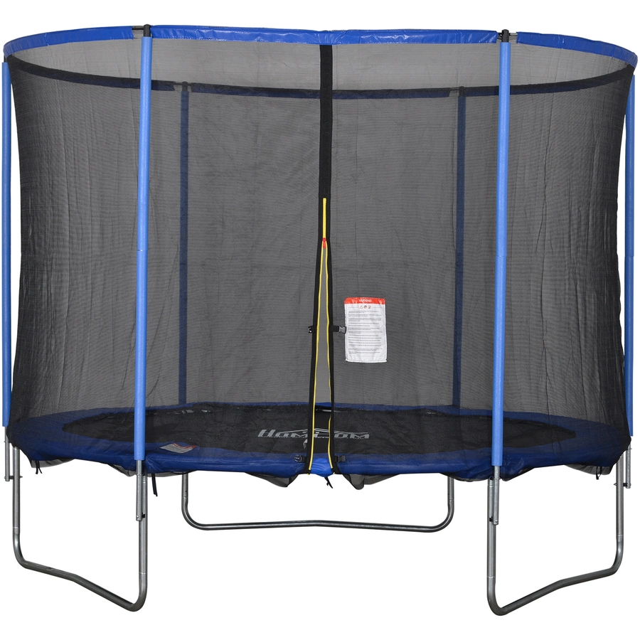 HOMCOM Trampolin mit Sicherheitsnetz blau, schwarz