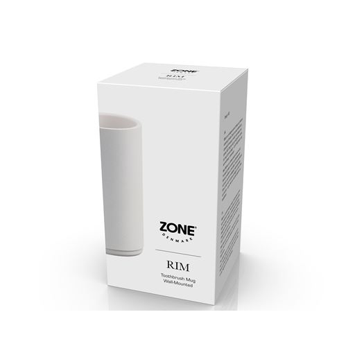 Zone Rim Vægophængt Tandbørstekrus, White