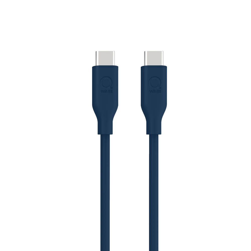Qware USB-C naar USB-C kabel - blauw