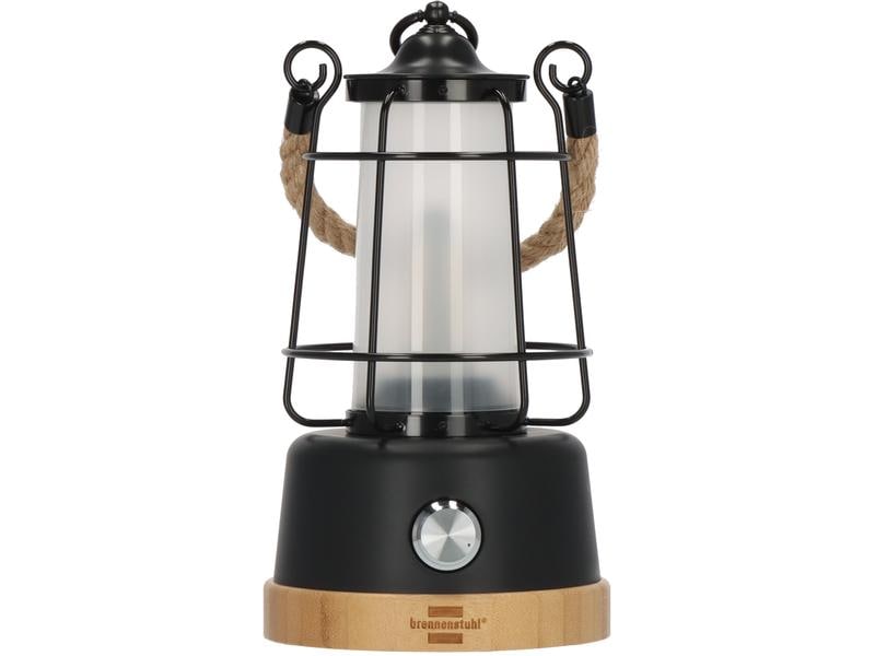 Brennenstuhl Campinglampe CAL 1 Akku Outdoor Lampe mit Hanfseil und Bambussockel
