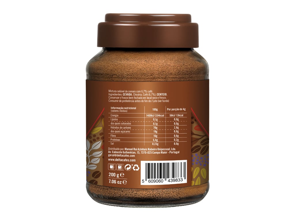 BEBIDA CEREAIS DELTA CHICÓRIA CEVADA E CAFÉ 200G