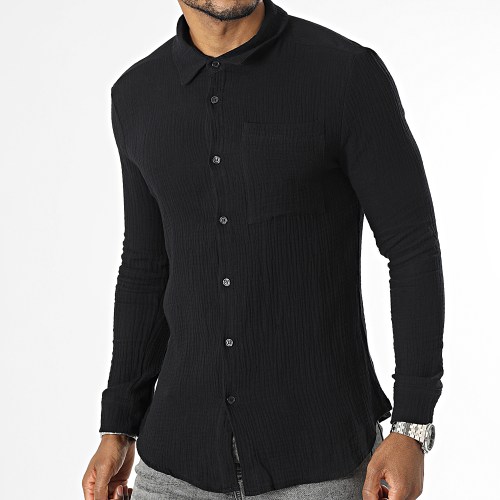 Chemise Manches Longues Noir