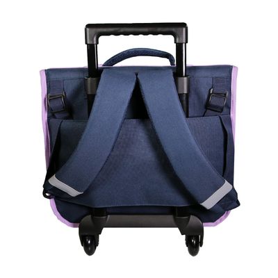 Cartable à roulettes Cybel - 2 compartiments - bleu - Bagtrotter