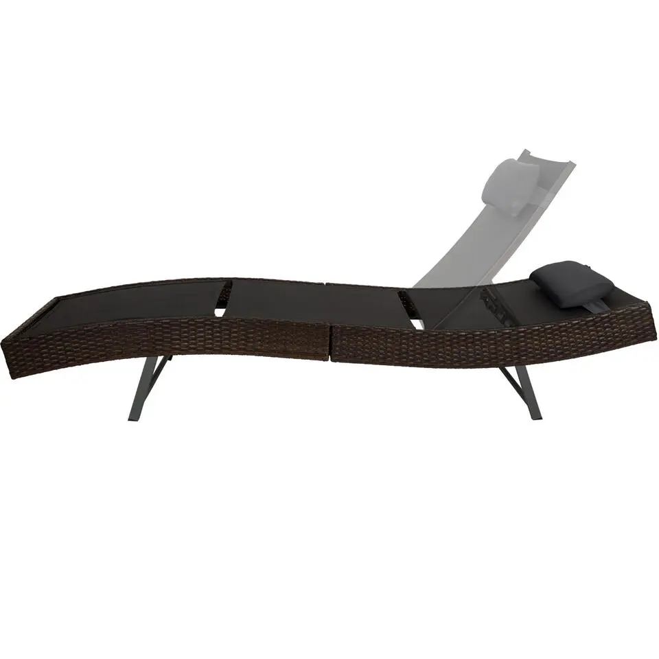 tectake Wicker ligbed Moana, Bruin Mix