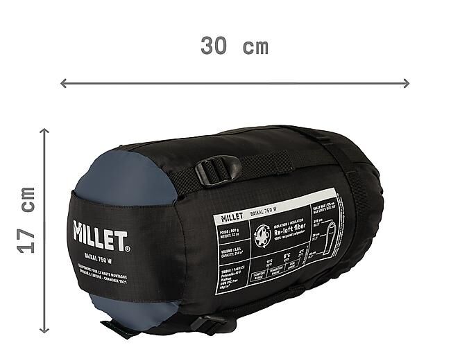 MILLET - SAC DE COUCHAGE BAIKAL 750 W SYNTHETIQUE