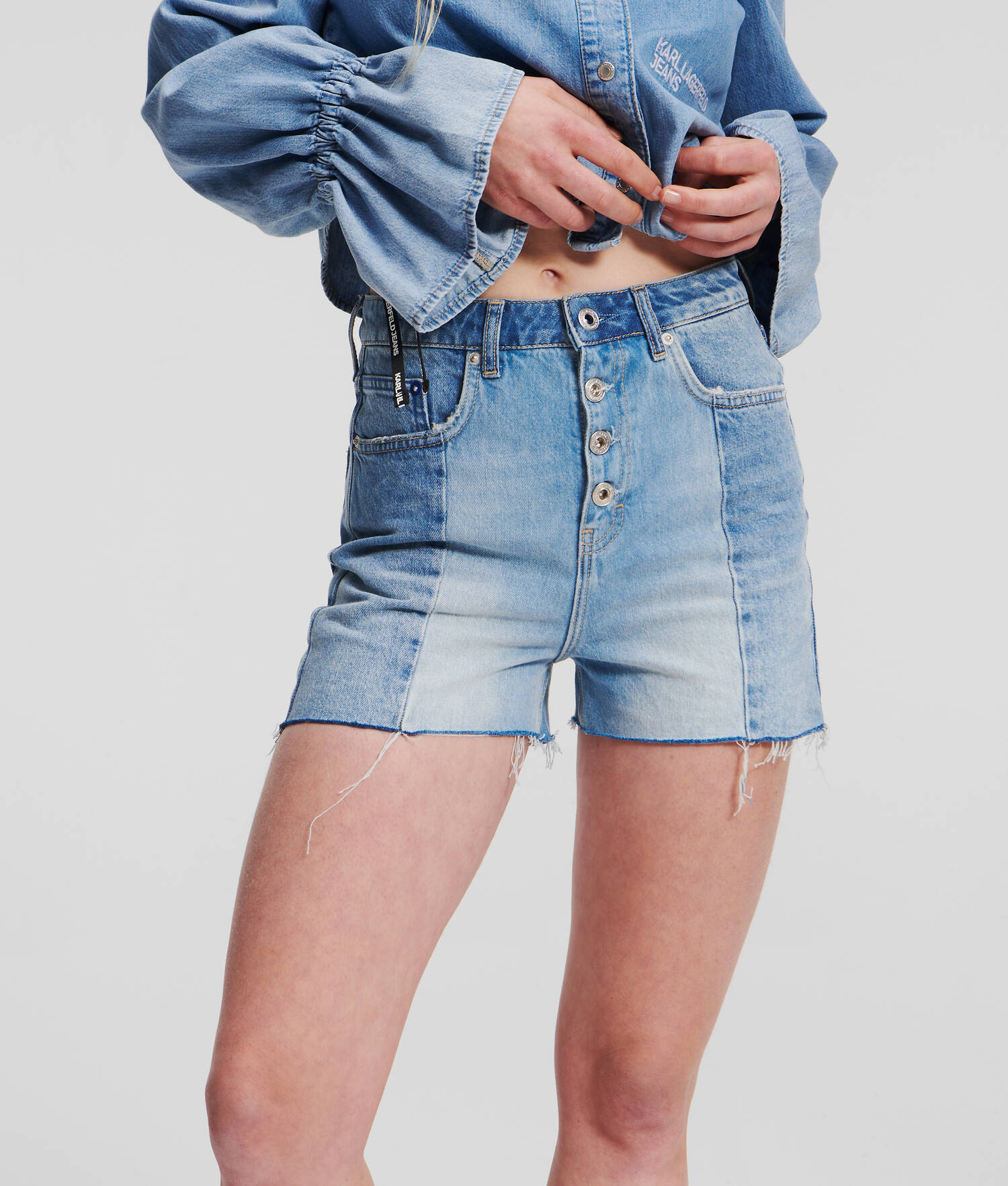 SHORT EN JEAN TAILLE HAUTE EFFET STRUCTURÉ KLJ