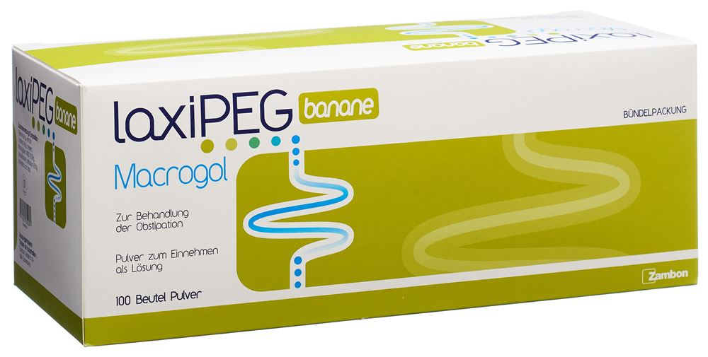 LAXIPEG banane<br>100 Stück, Beutel, Pulver zur Herstellung einer Lösung zum Einnehmen, Beutel