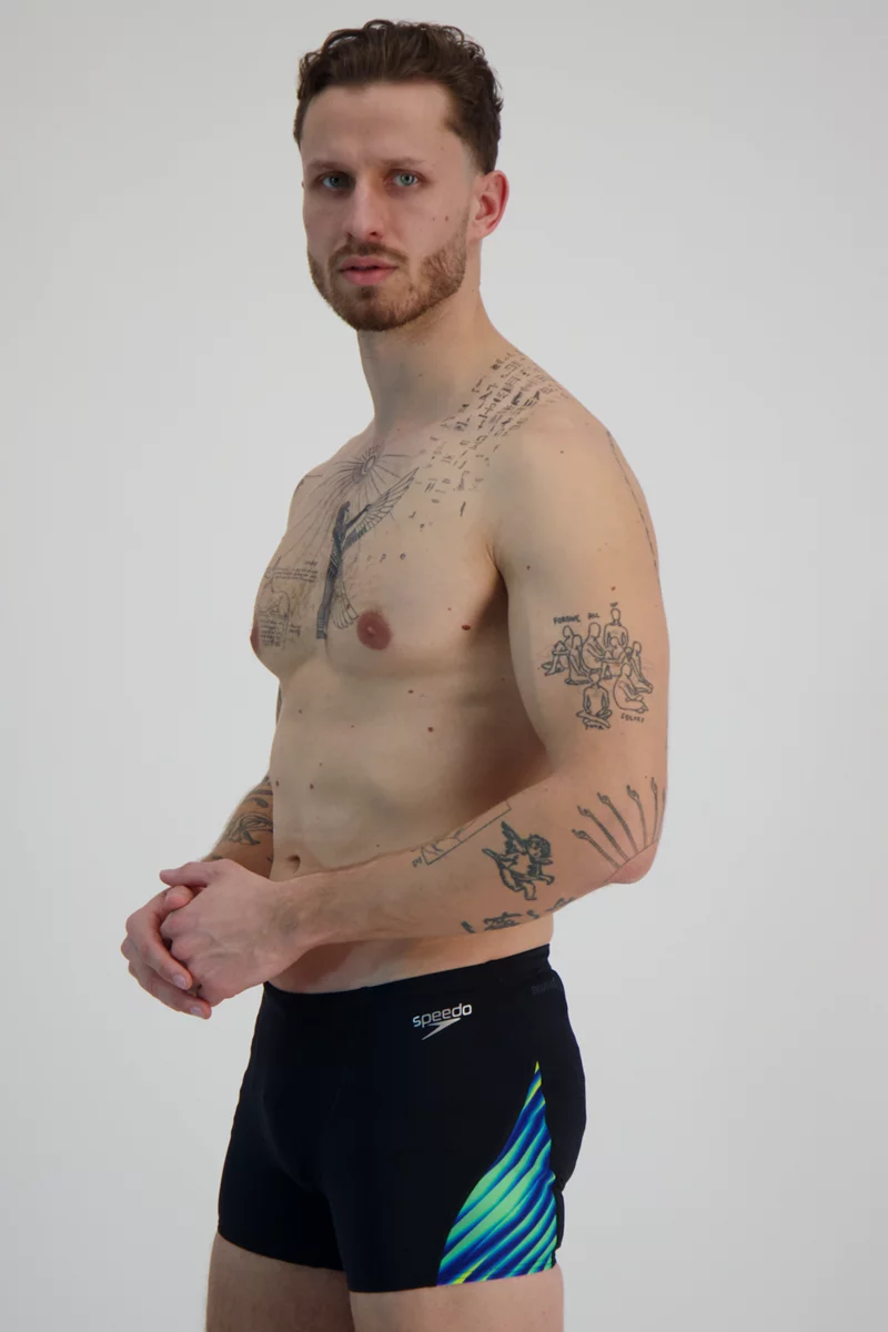speedo Allover Digital V-Cut Herren Badehose