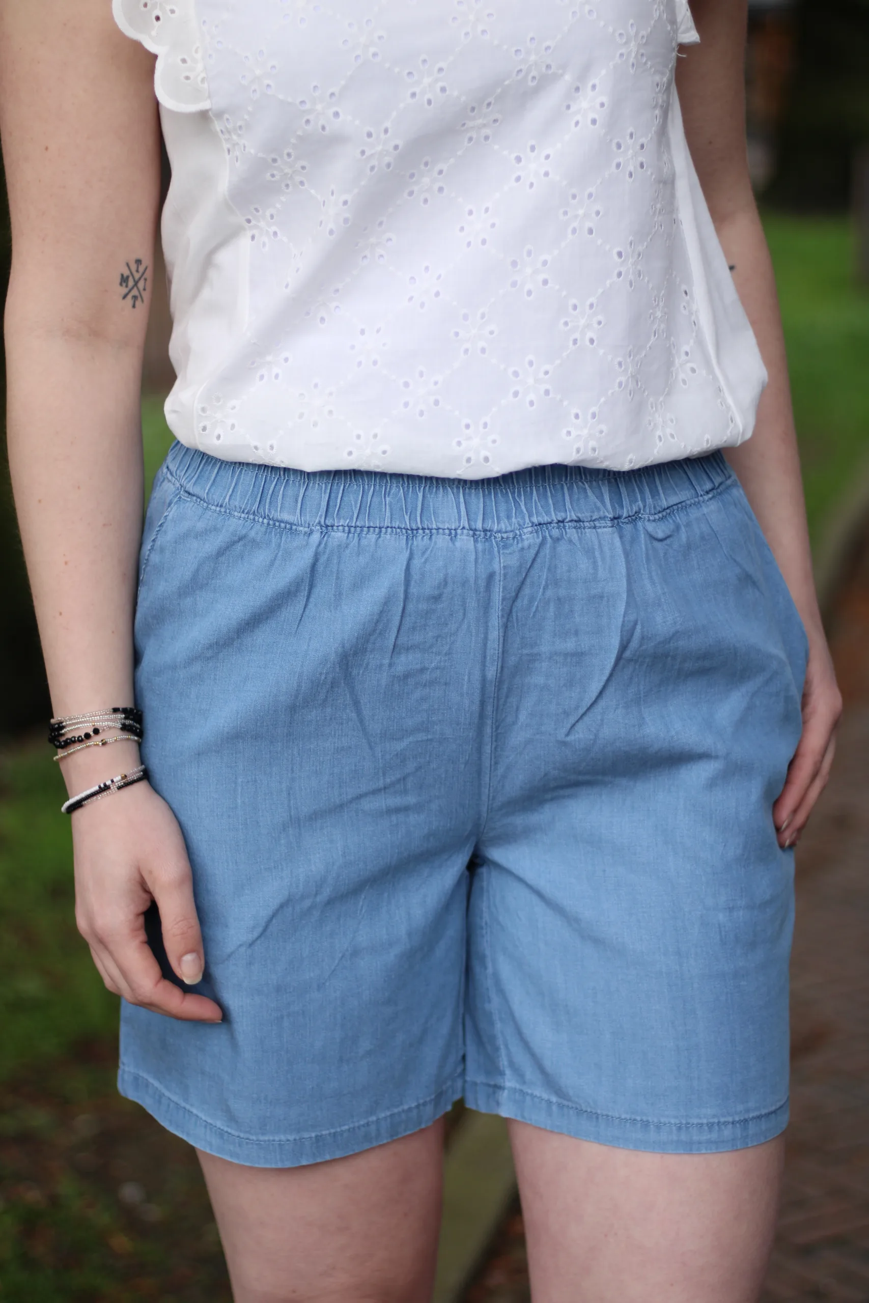 Culture - Aurelia Shorts - Light Blue Wash
