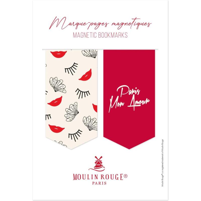 Moulin Rouge, Set de 2 marque-pages magnétiques 10,5x15,5cm