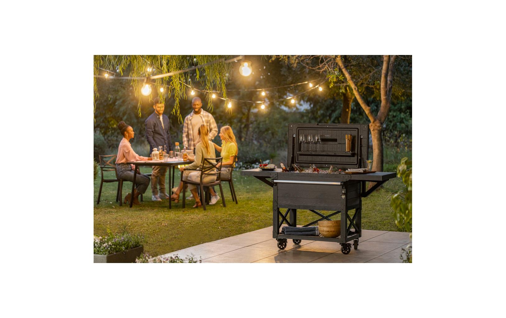 Patio Cooler 95.5 x 58.4 x 89.8 cm Anthrazit<br>Terrassenkühler und Getränkewagen
