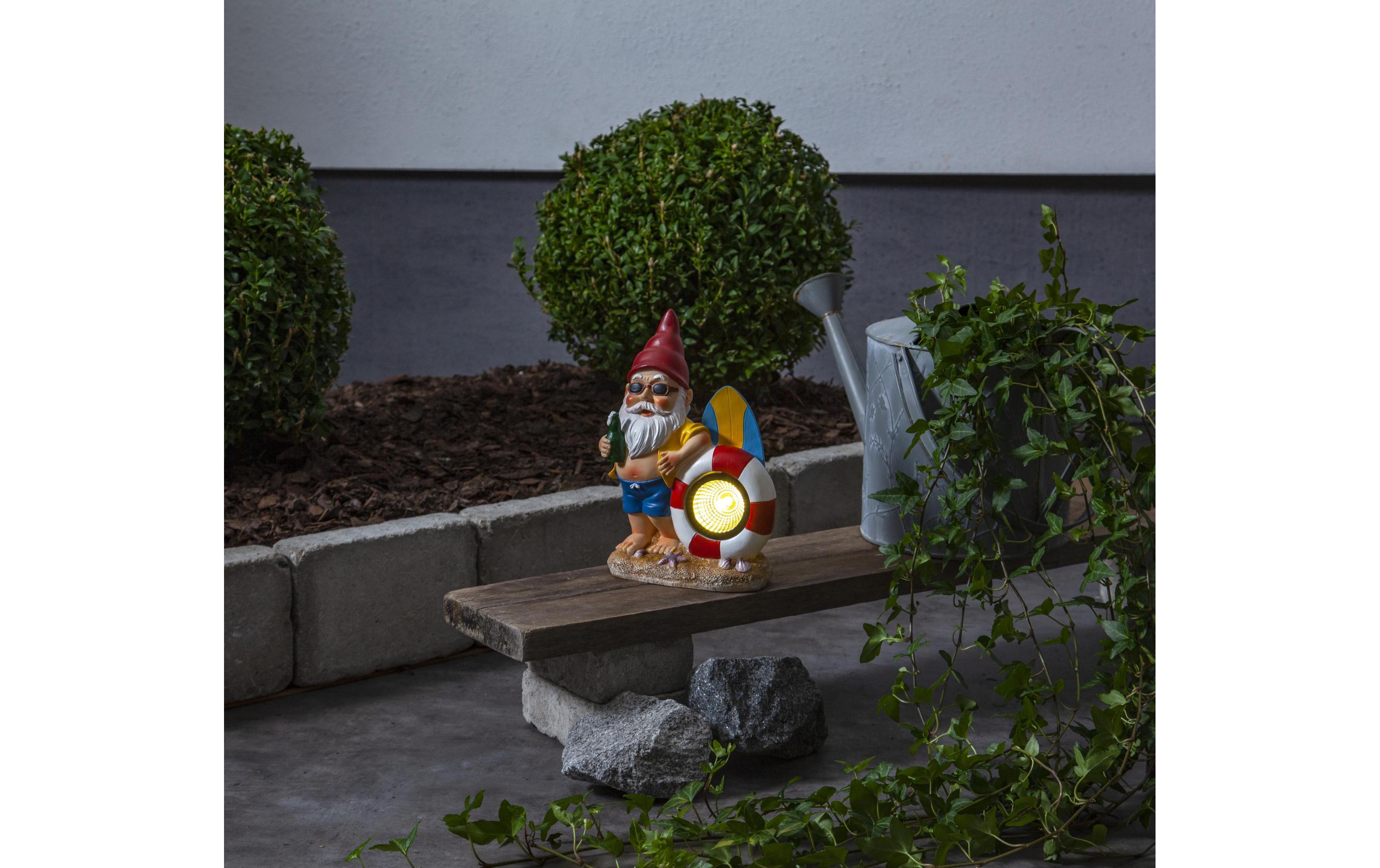 Gartenlicht Gnomy 23 cmGartenzwerg mit Rettungsring