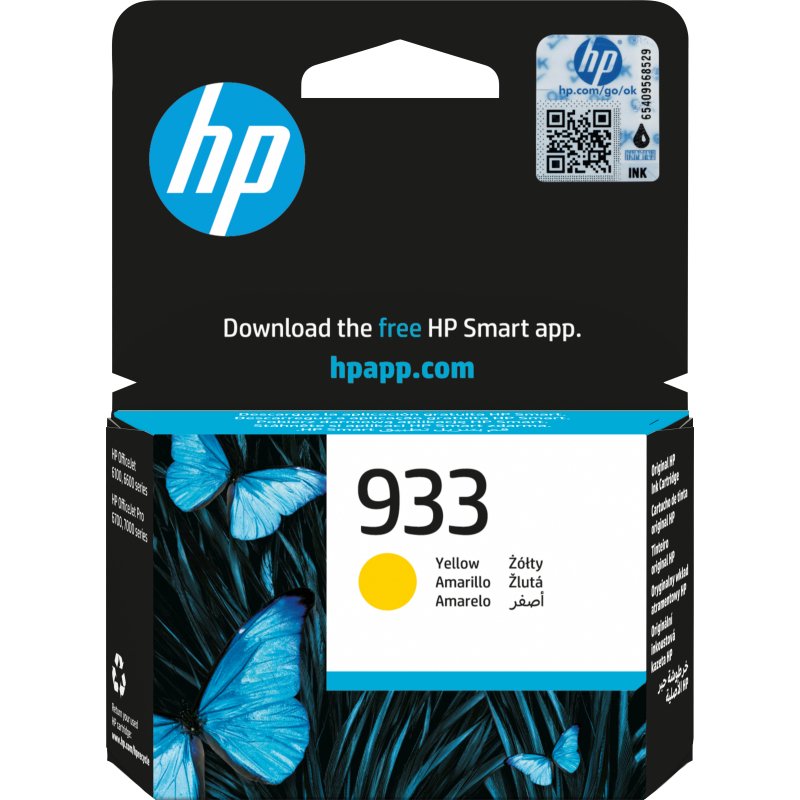 HP 933 cartouche d'encre jaune authentique