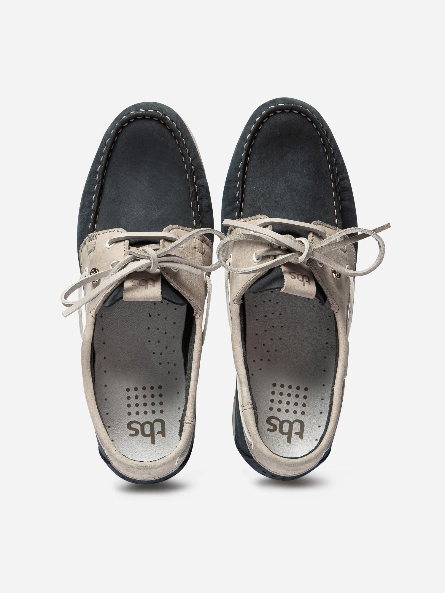 Chaussures Bateau Femme Cuir Marine