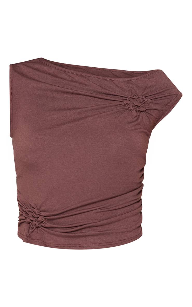 Chocolat Haut Asymétrique En Jersey À Motif Floral