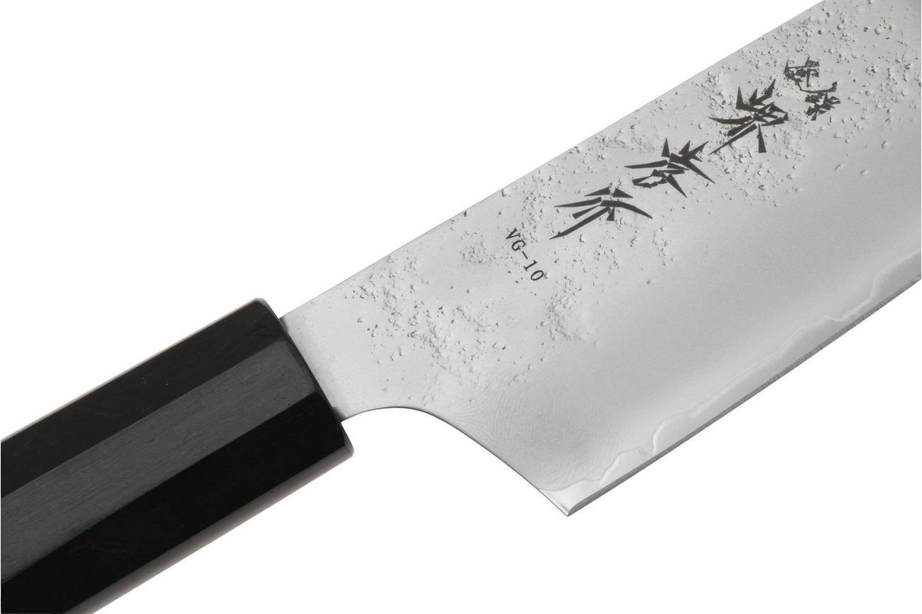 Sakai Takayuki Nashiji VG10 Ebony 14098 wa-kengata santoku, 16 cm