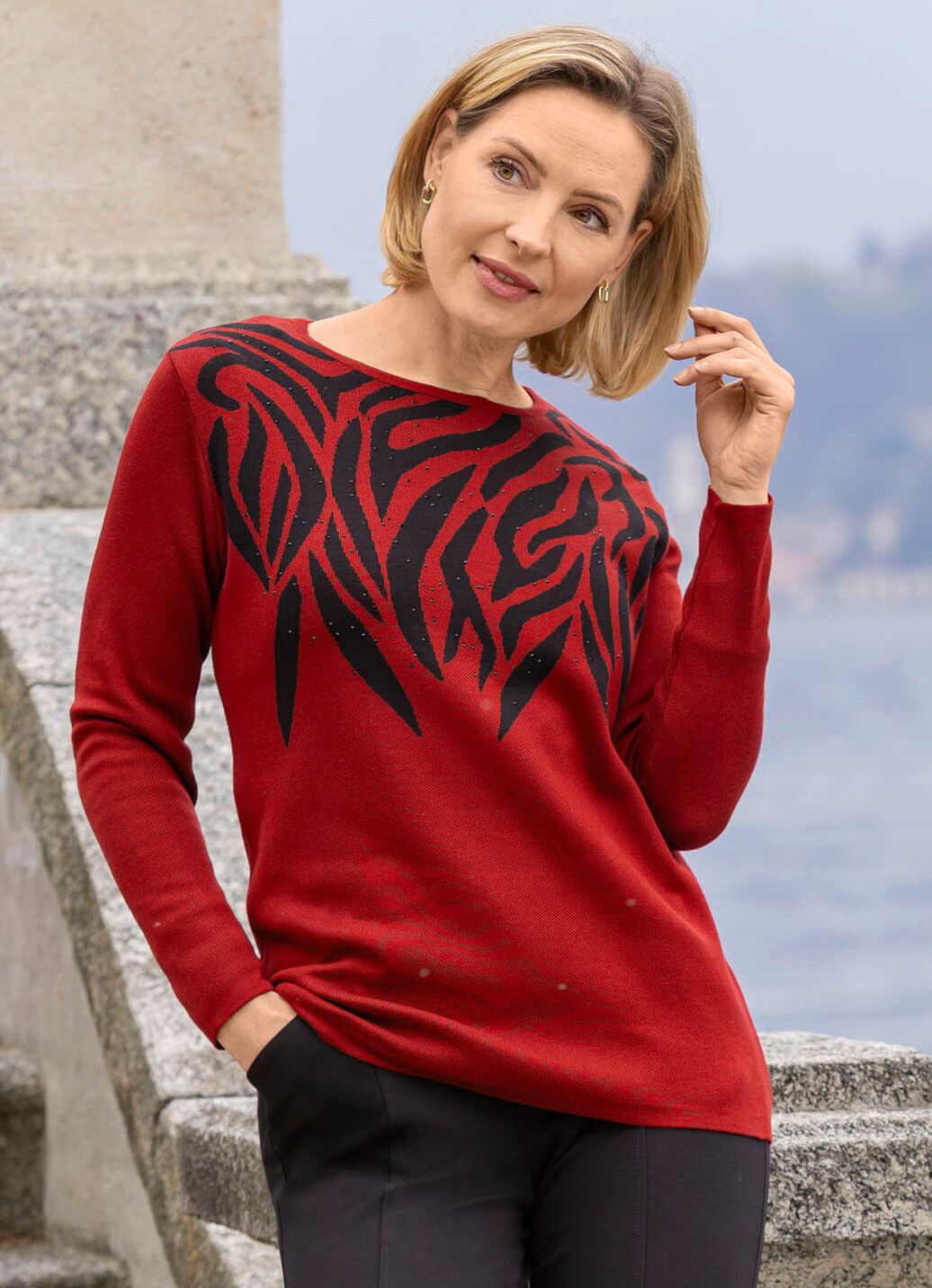 Pullover mit edler Strasszier