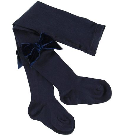 Condor Strumpfhosen m. Velours Schleife - Navy