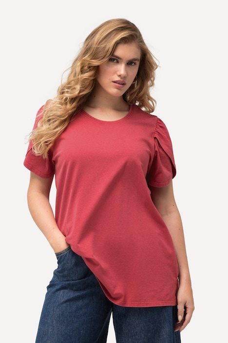 T-Shirt, cold dyed, A-Linie, Rundhals, Halbarm