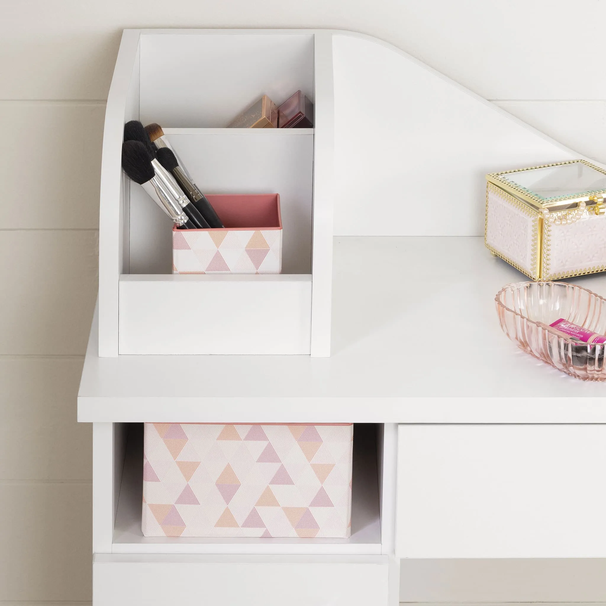 South Shore Meuble Coiffeuse Tiara - Blanc Solide