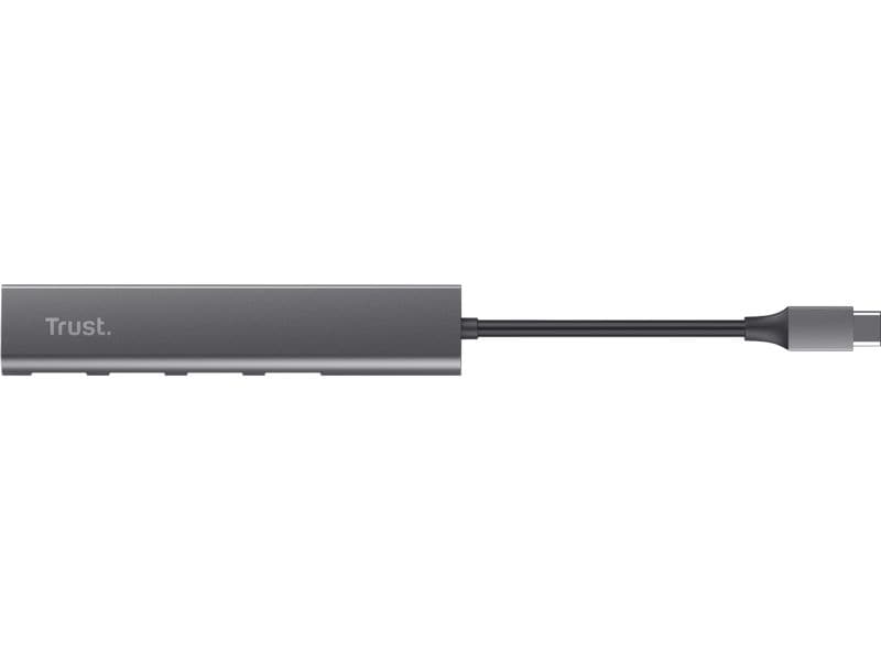 Trust Halyx USB-C zu USB-A Gen1 Hub 4Port Eleganter USB-Hub aus Aluminium