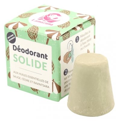 Déodorant Solide aux Huiles Essentielles de Sauge, Cèdre et Ravintsara Bio 30 ml