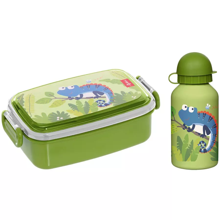 Sigikid Brotdose + Trinkflasche 2er Set grün