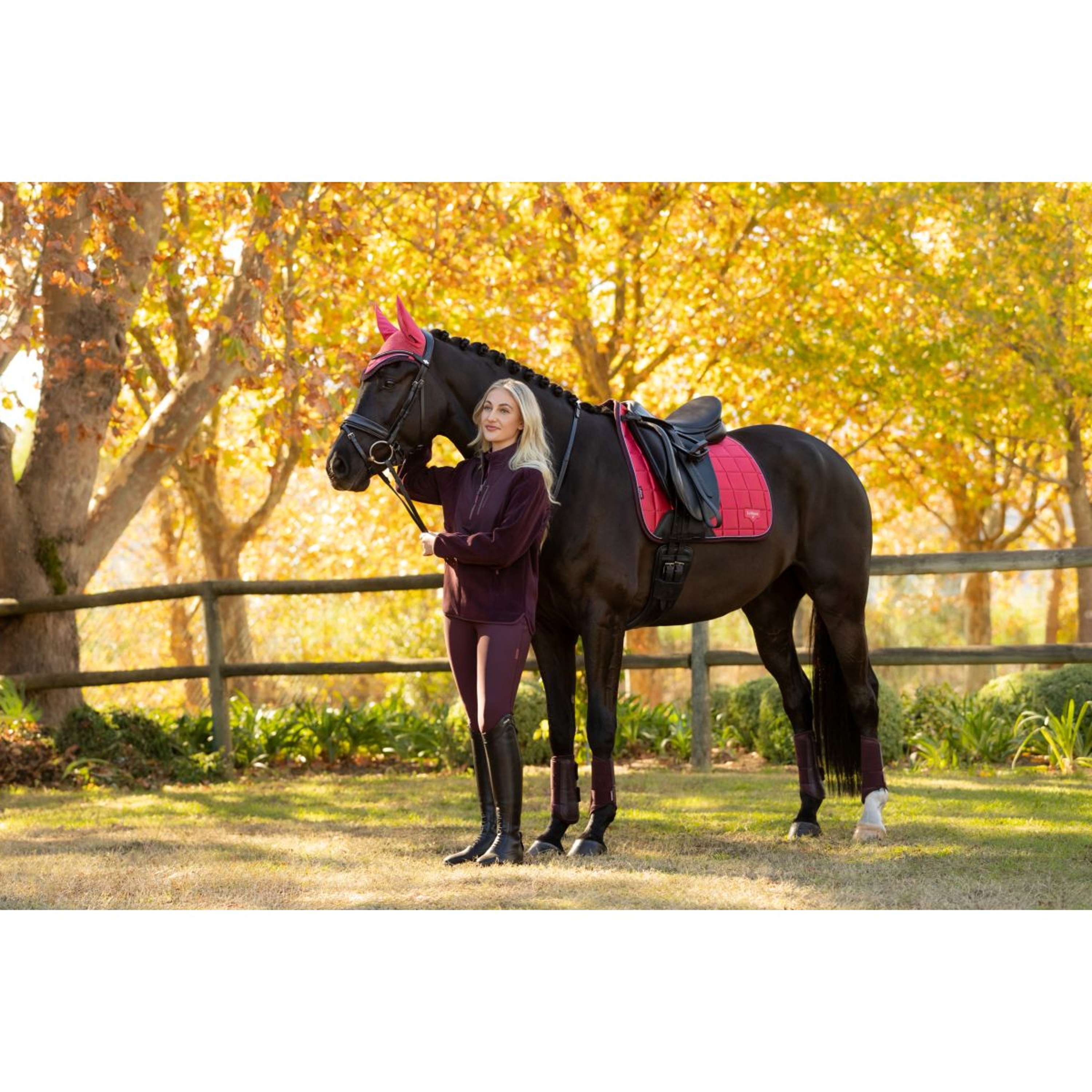 LeMieux Zadeldekje Loire Classic Dressuur Cranberry