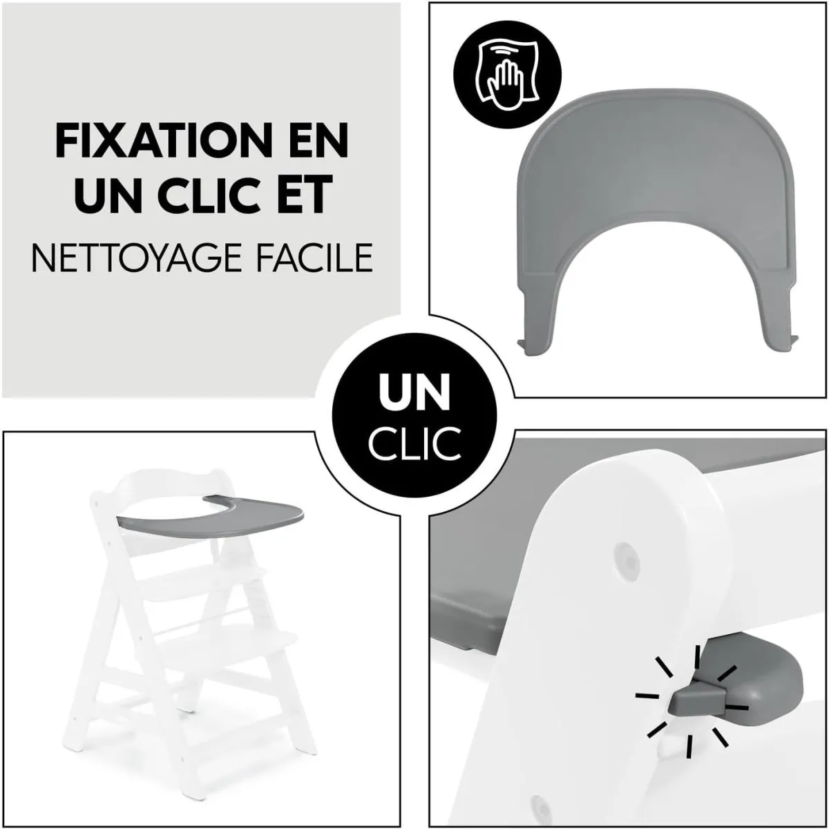 HAUCK Plateau Alpha Click Tray - Gris