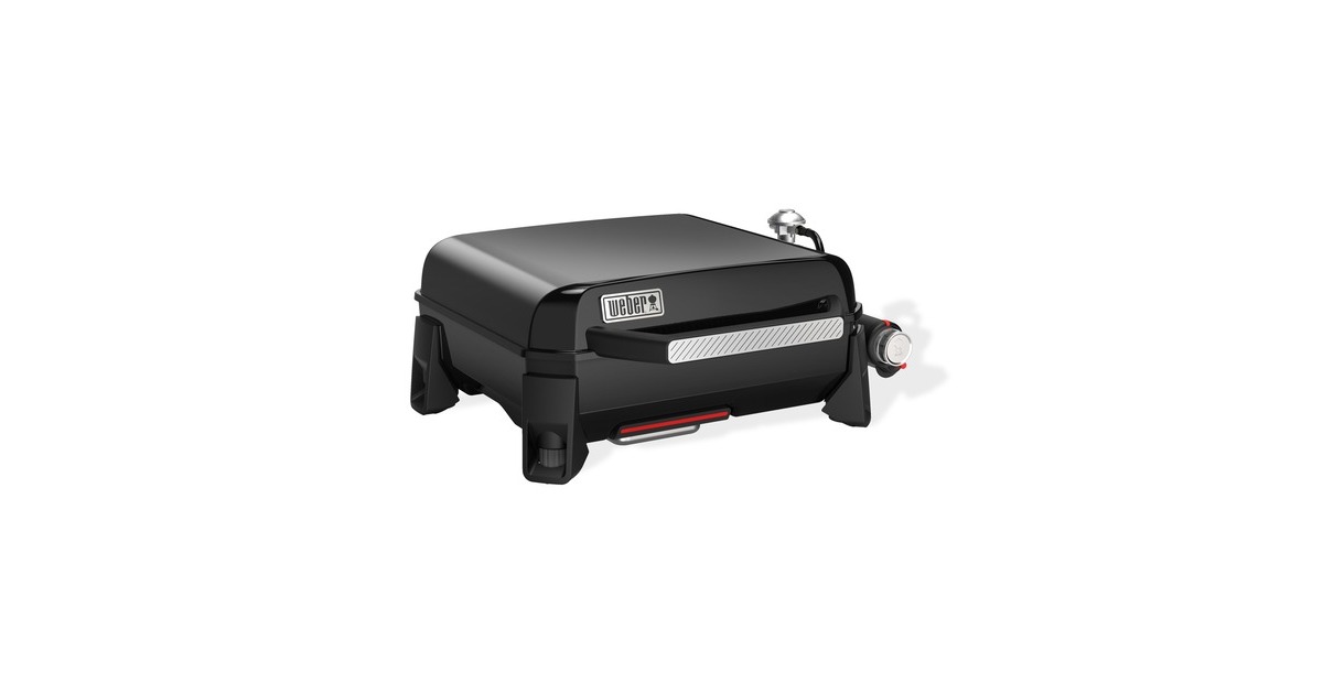 WeberSLATE GP Premium Griddle 43 cm Plancha gasbarbecue   (Zwart, Portable Griddle | anti-aanbaklaag | verstelbare poten | 260 °C en hoger)