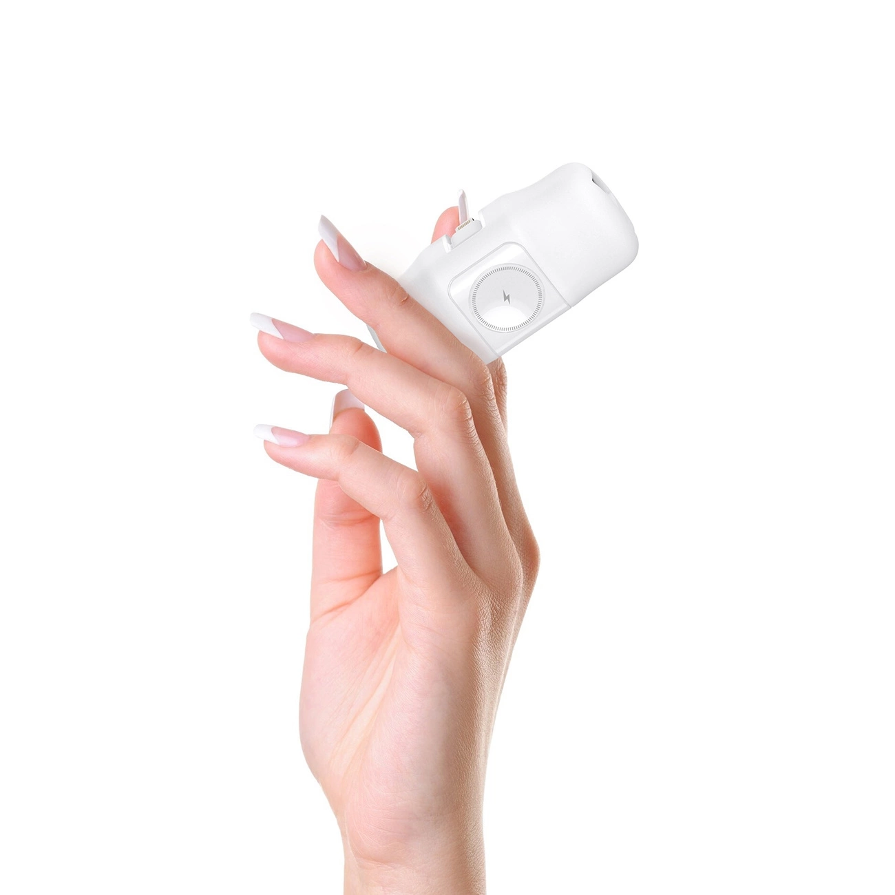 (15W) 5000mAh Lightning Powerbank Ladegerät inkl. USB C Ladekabel mit LED Anzeige - Weiss