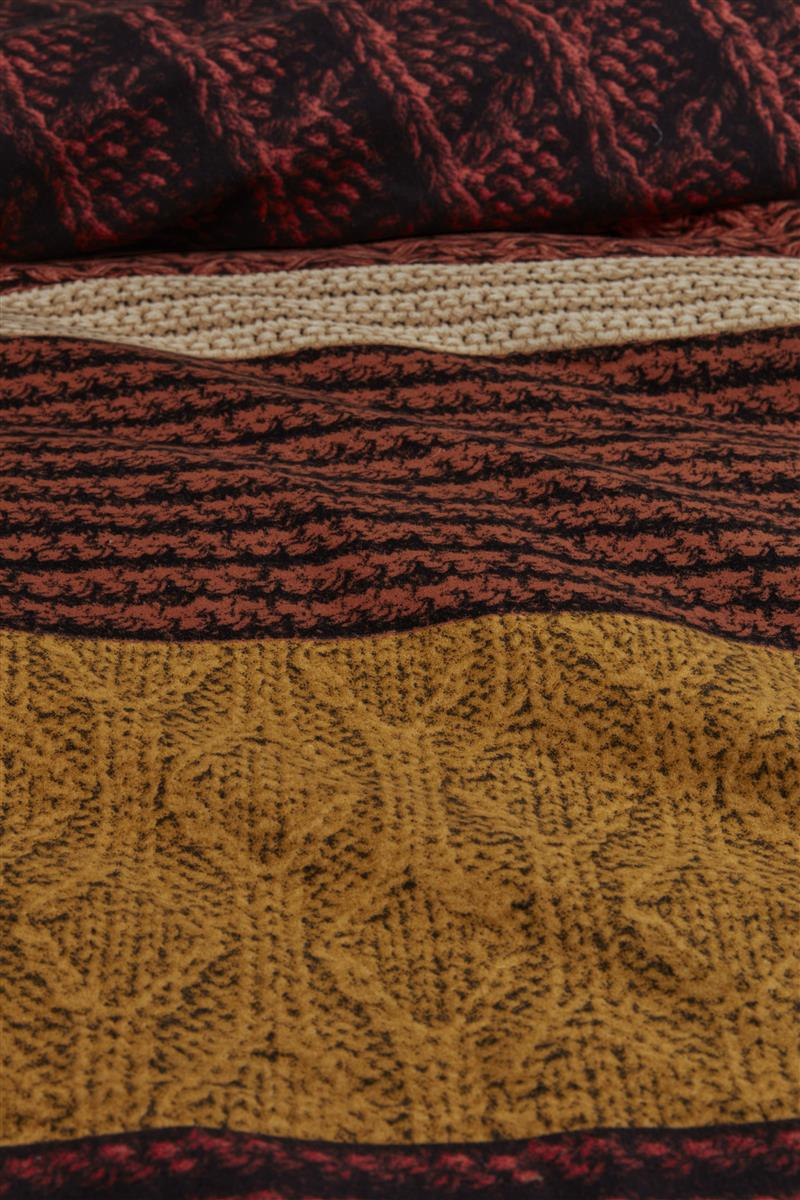 Bettwäsche LOWIE Biber 135x200 cm, mit 1 Kissen